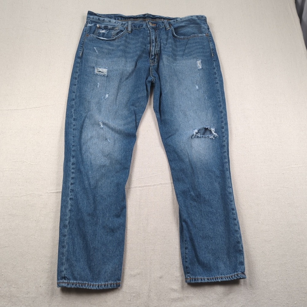 Ralph Lauren Denim & Supply Jeans Womens 12 Blue Crop Distressed Relaxed